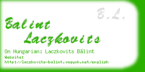 balint laczkovits business card